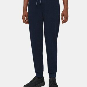 Theory Mattis Jogger in Cotton Waffle Knit in Navy Dual Pocket M1094208